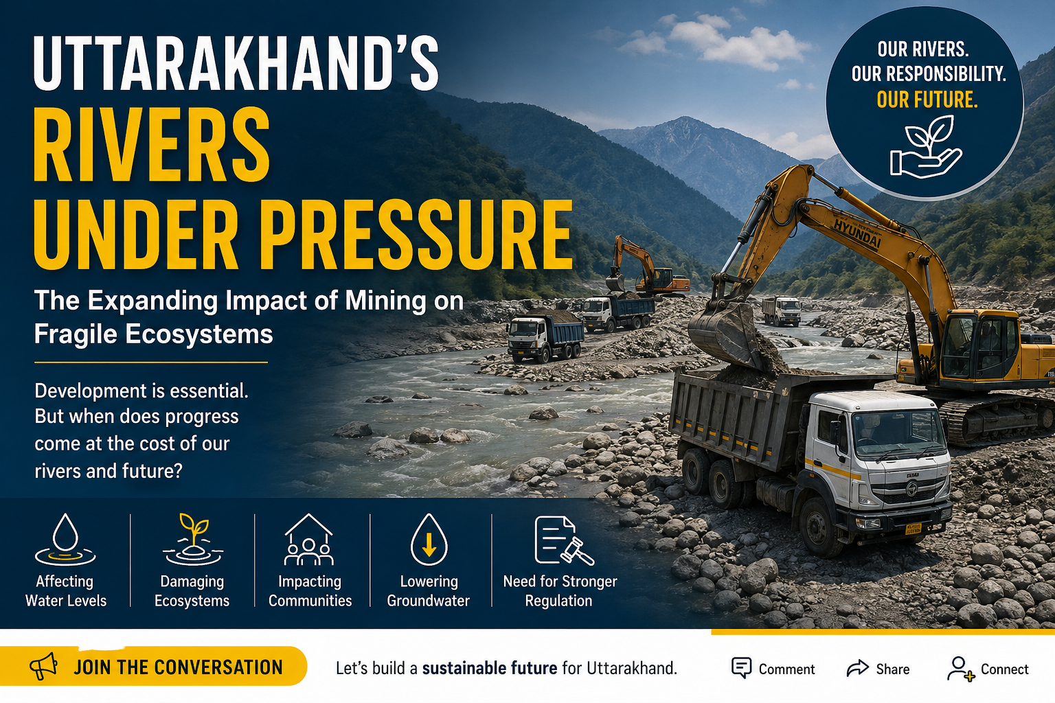 Uttarakhand river mining impact on river ecosystems and riverbed